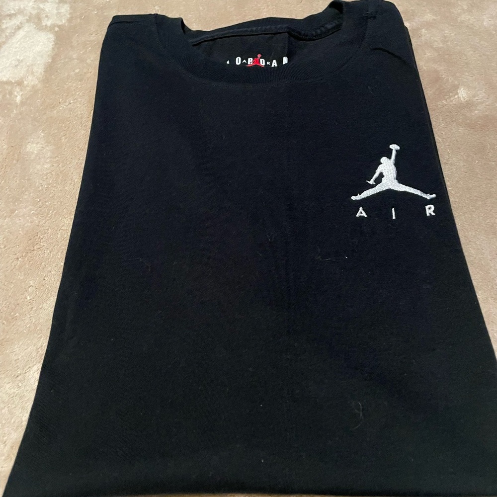 Jordan Black Tee with White Logo
